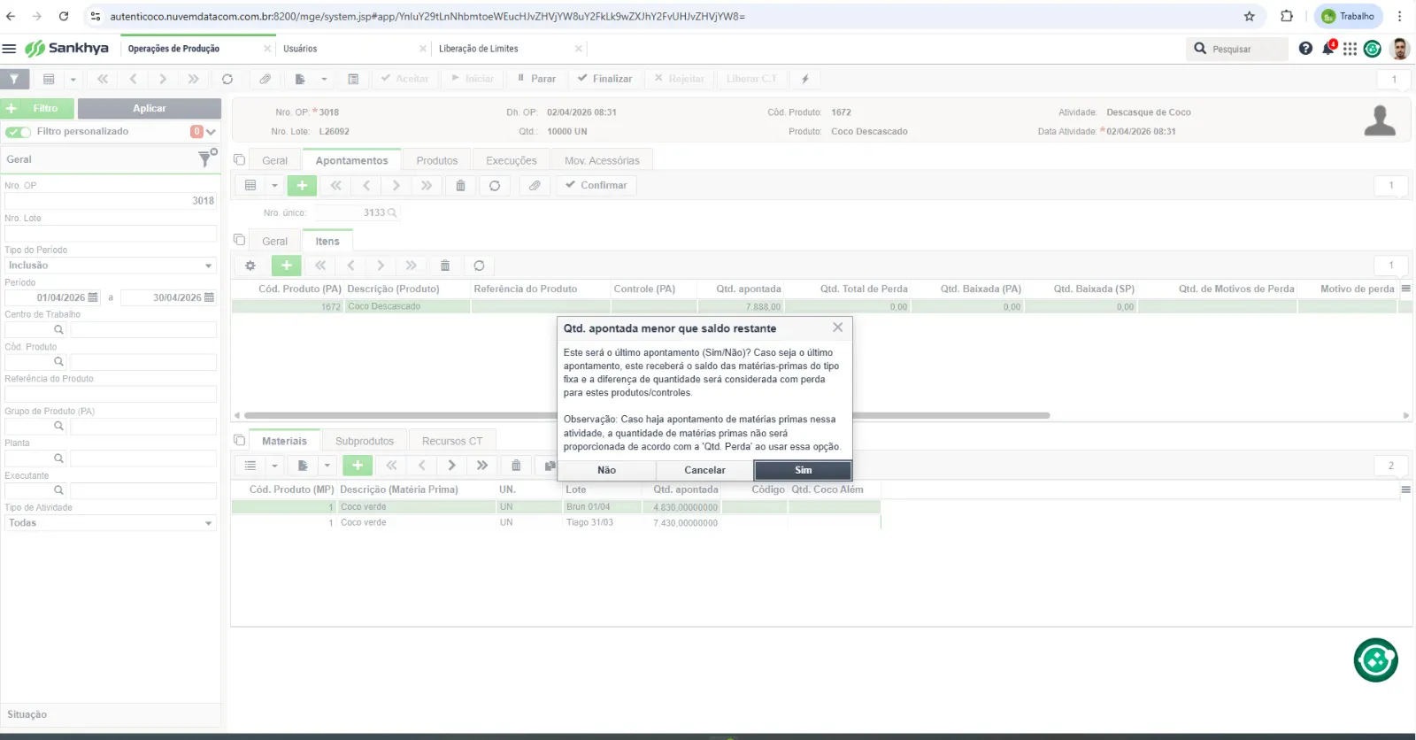 Como responder esse popup via API