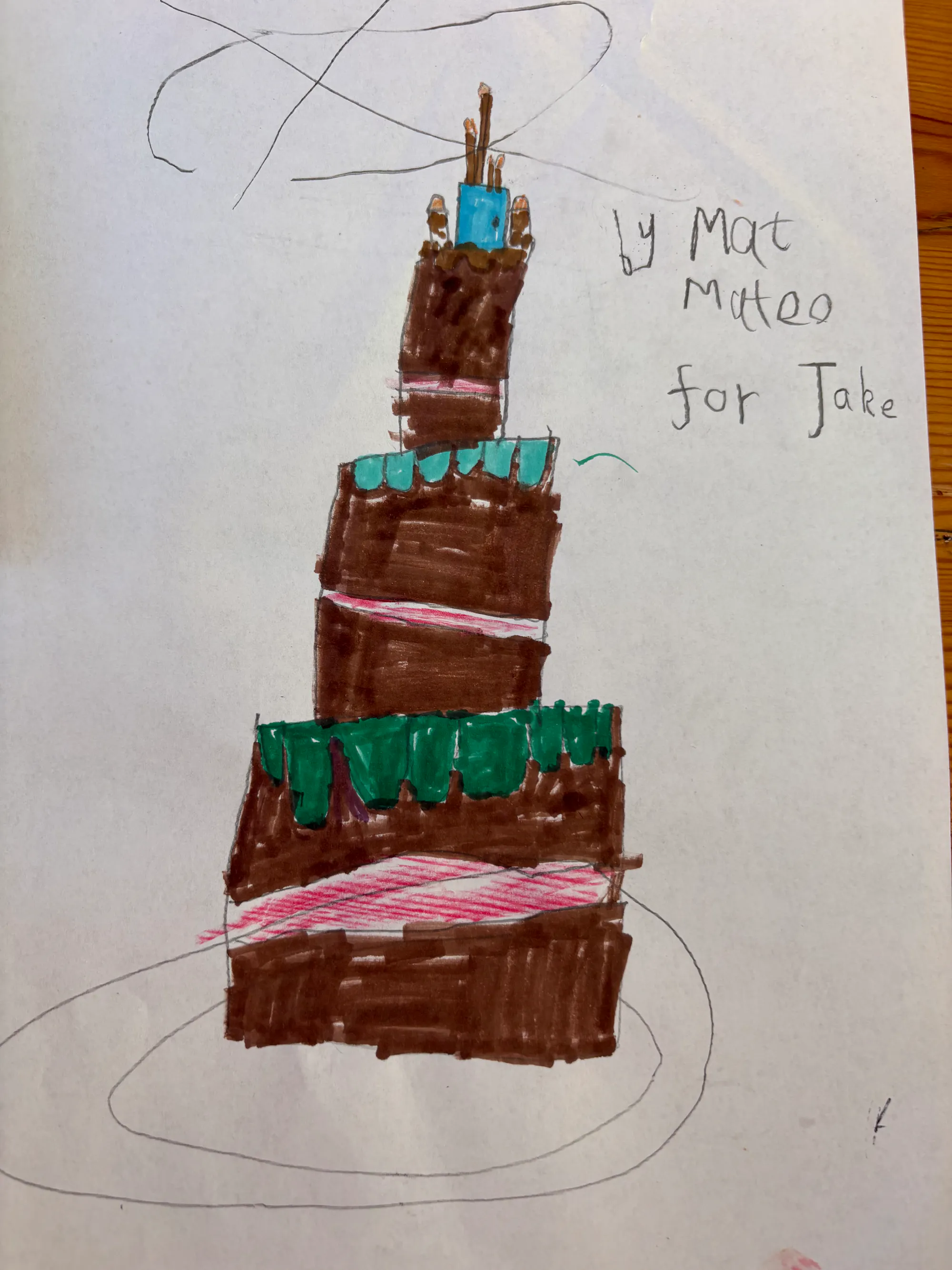 A chocolate cake for Jake