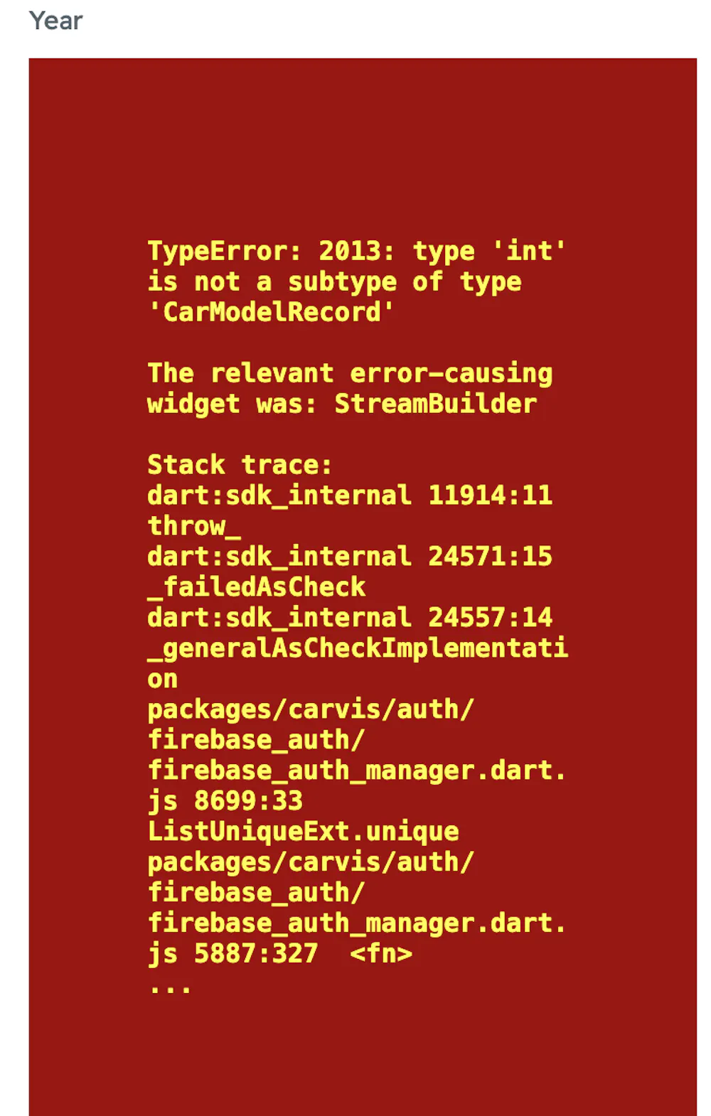 Type cast issue with Firestore pulled value