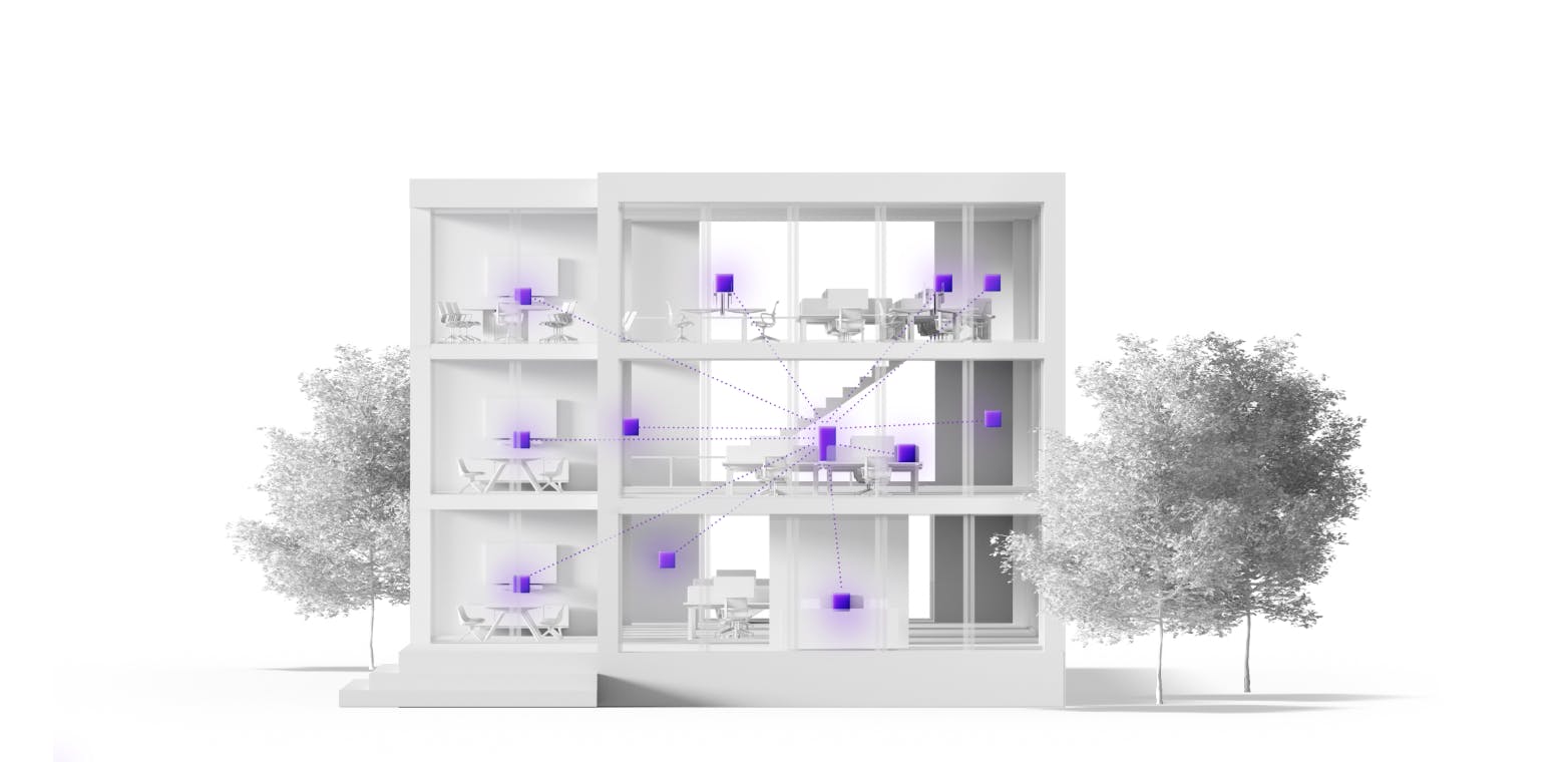 Use one long-range LoRaWAN gateways to cover a vast distance, to be able to connect many Spots
