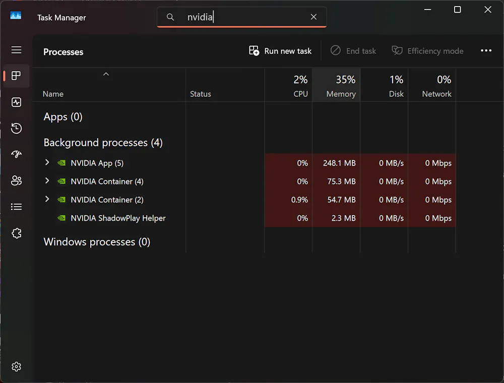 NVIDIA App may be unresponsive and error out after launch after the ...