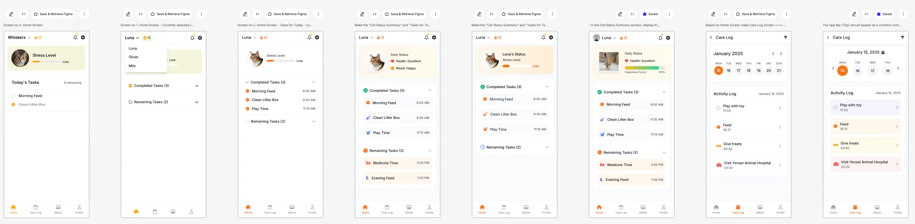 다양한 유형의 정보를 보여주는 웹 페이지의 스크린 샷