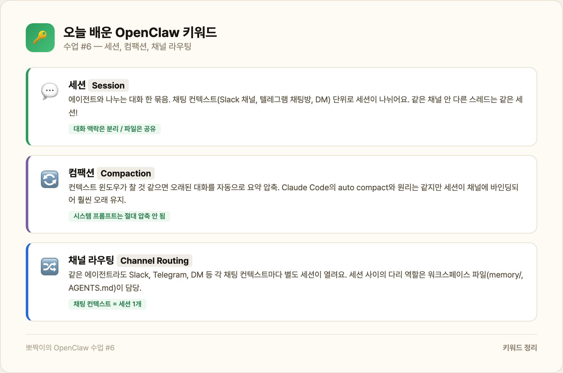 오늘 배운 키워드