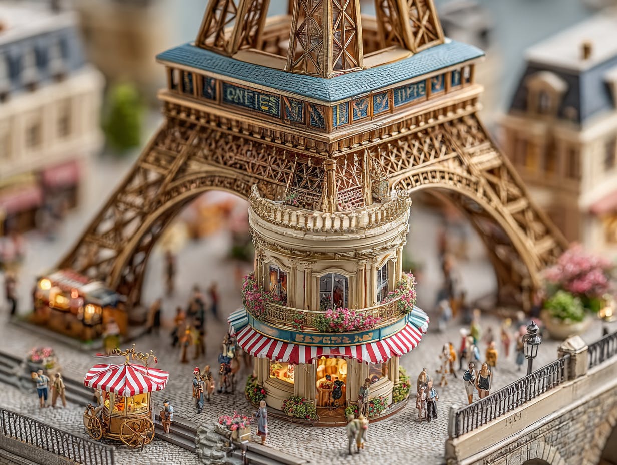 파리의 에펠 탑 모델