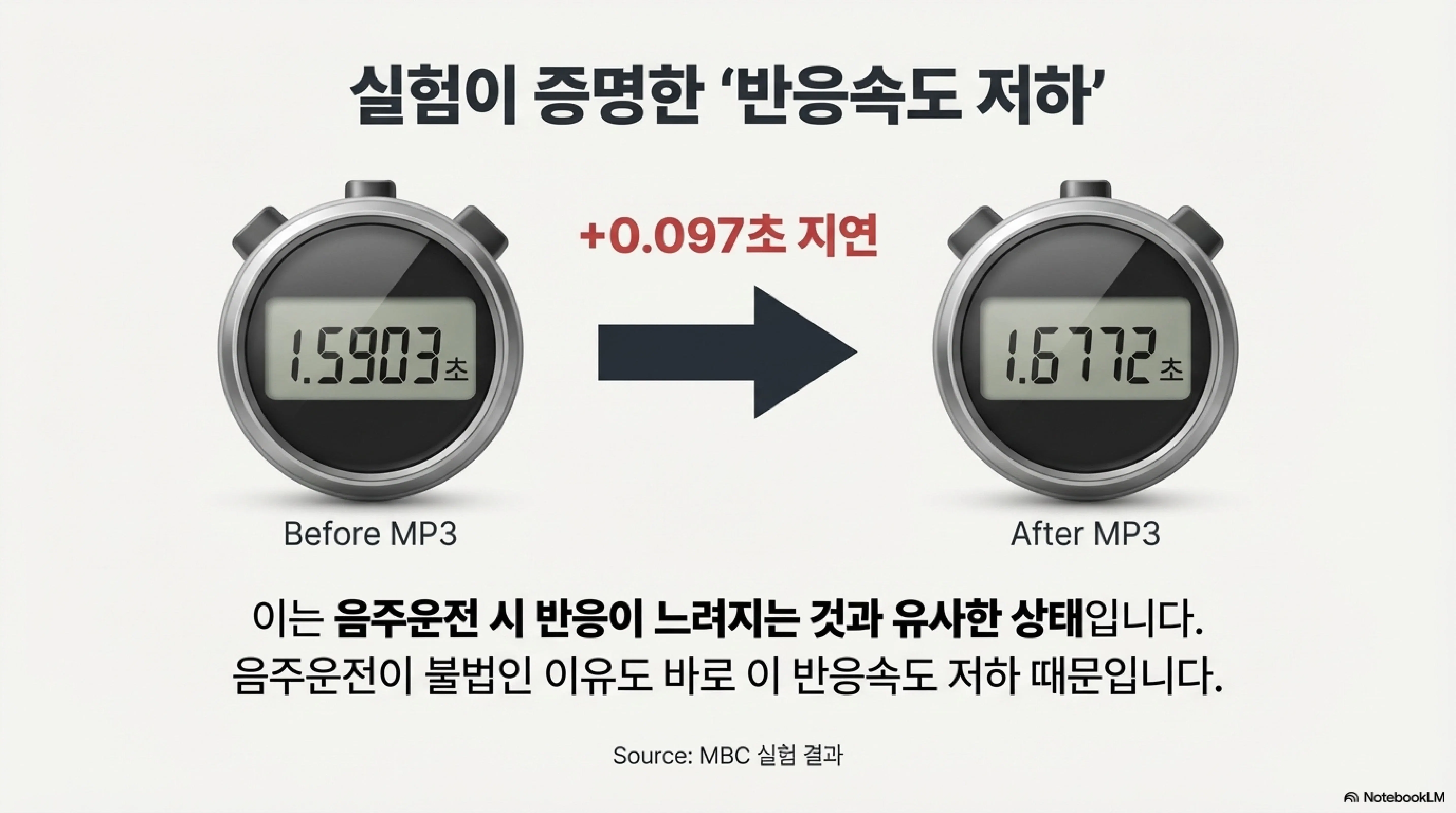 타이머와 시계가 표시된 한국 광고