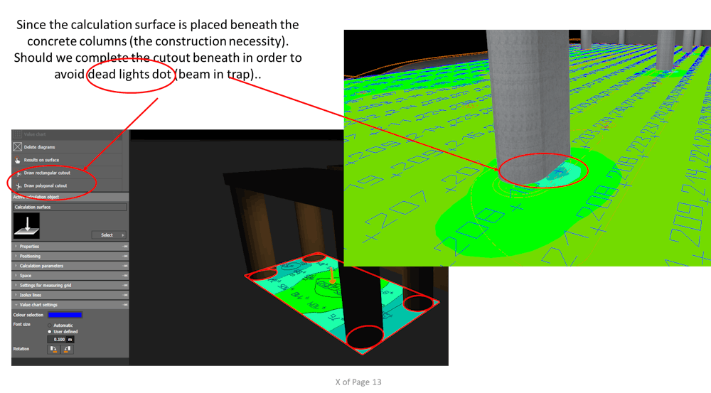 Dead Light Dot may occur if the calculation surface is beneath the ...