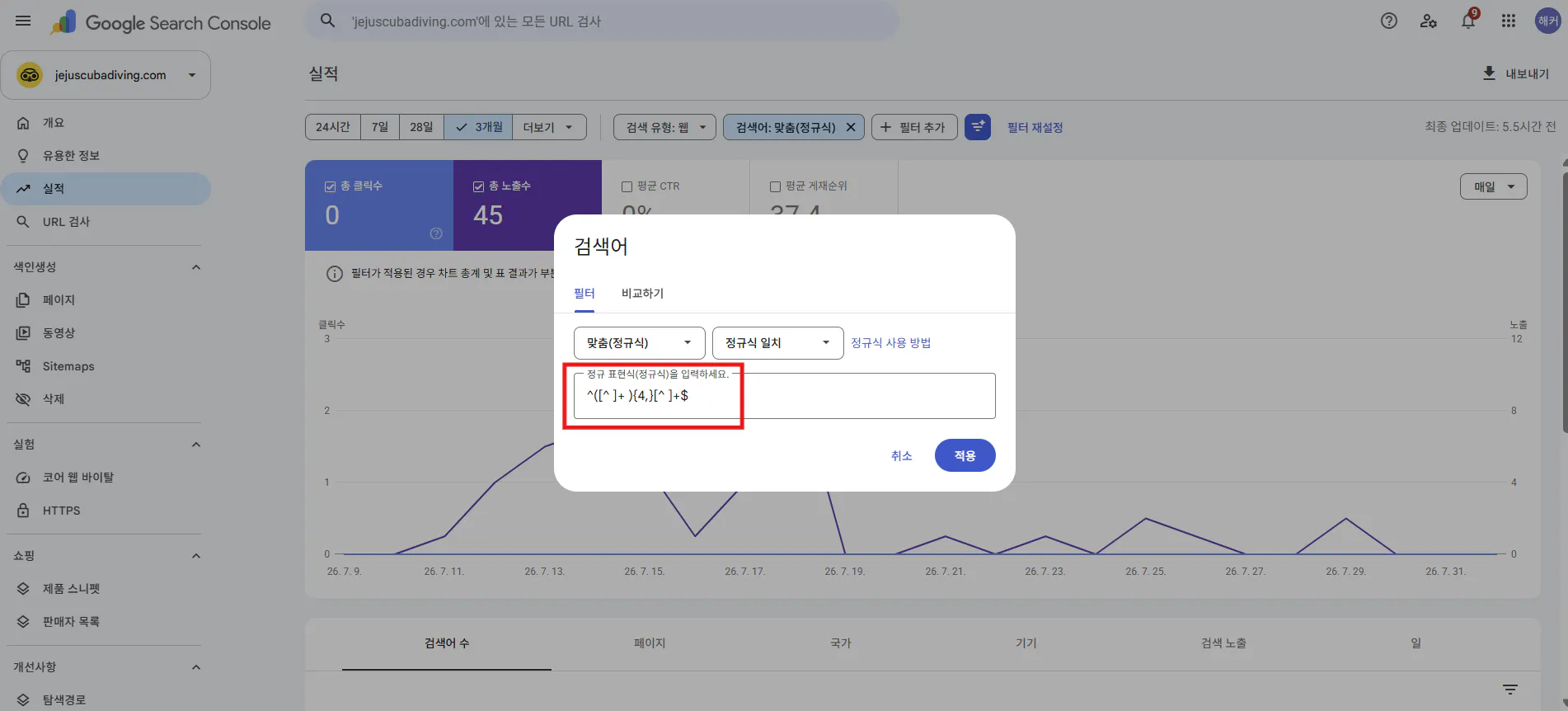 중국어로 된 Google Analytics 대시보드 스크린샷