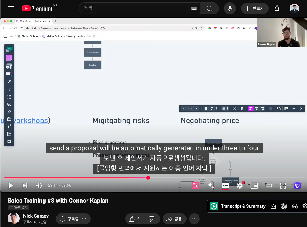 YouTube 비디오의 스크린 샷