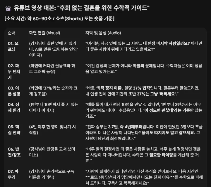 검은 화면에 한국어 단어 목록