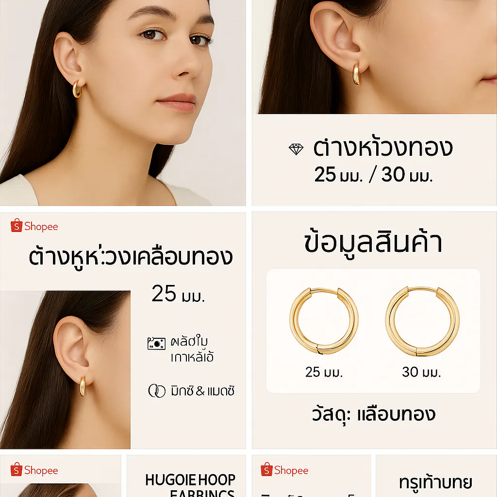 여자의 귀 피어싱 사진