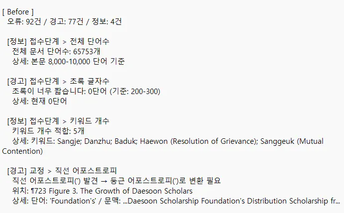 한국어와 영어로 된 이름 목록