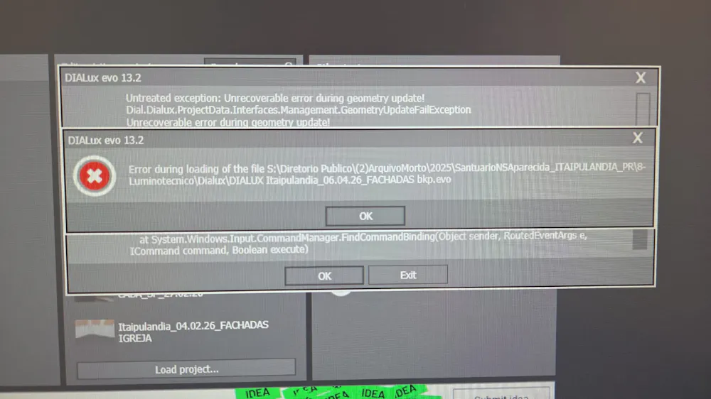 Error opening file