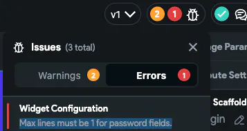 Struggling with Max lines must be 1 for password fields Error on TextField