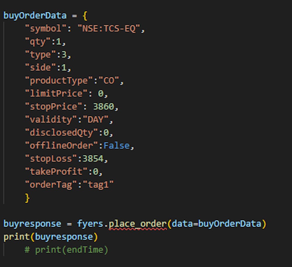CO/BO orders are not placing through python