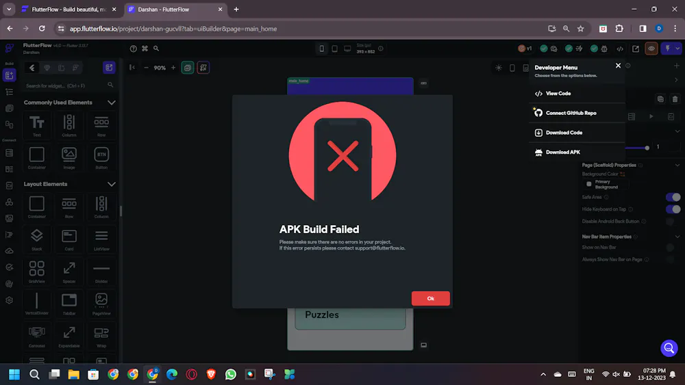 why i am getting this error when i am trying to download apk.(i don't ...
