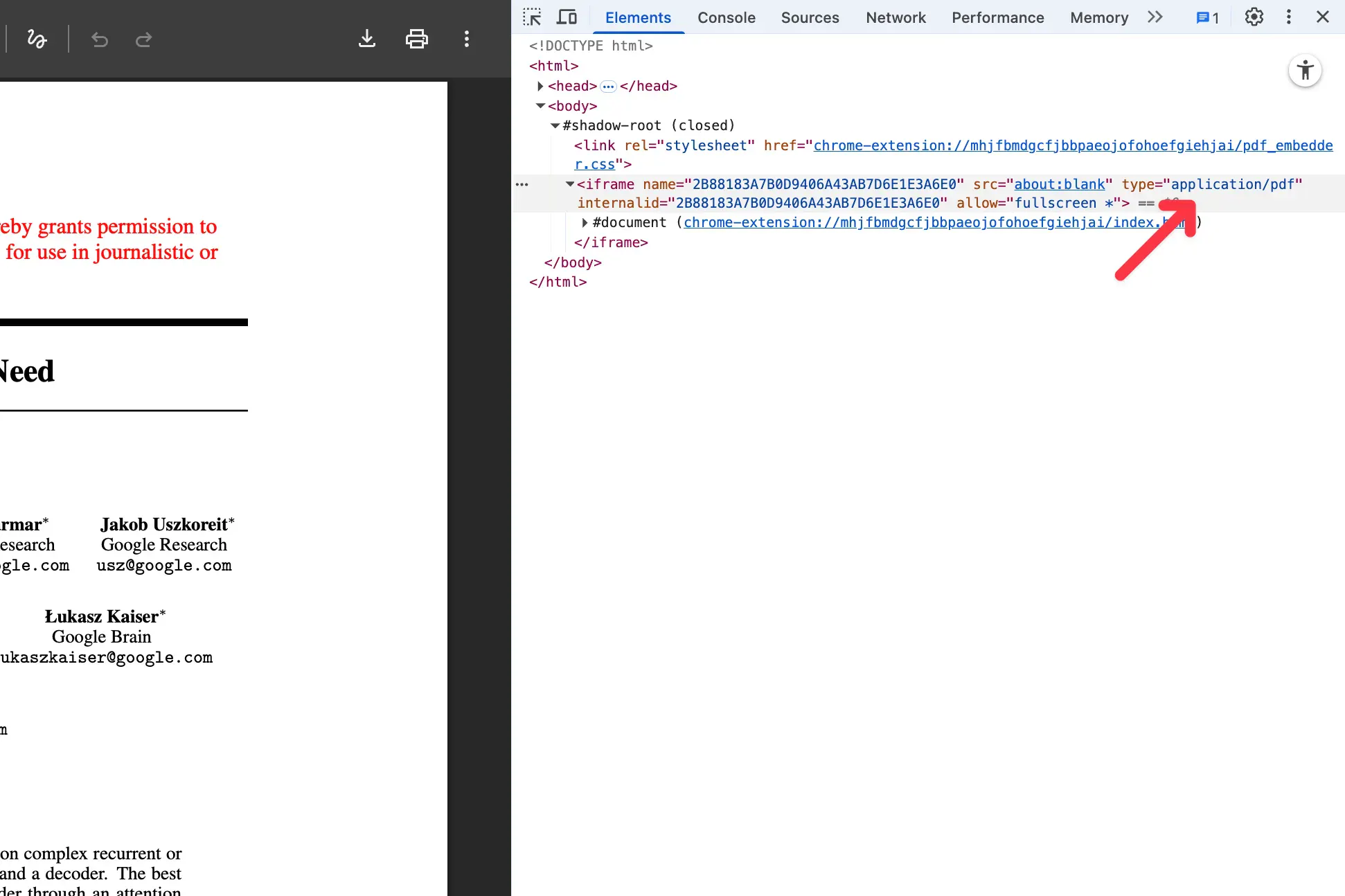 화살표가 가리키는 HTML 페이지의 스크린샷