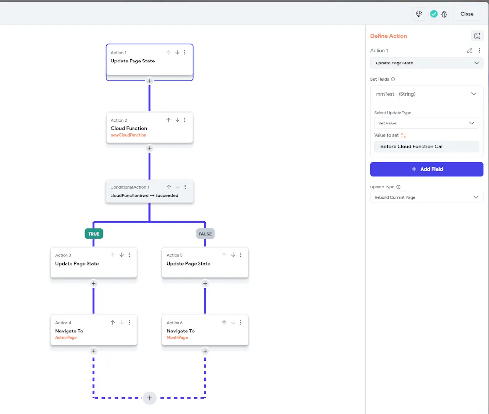 Cloud Function Returns 200 but Conditional Action (to check it's status ...