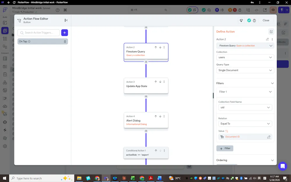 Problem: FlutterFlow Preview bypasses Login page and goes directly to ...
