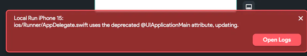 Deprecated App Delegate In Simulator