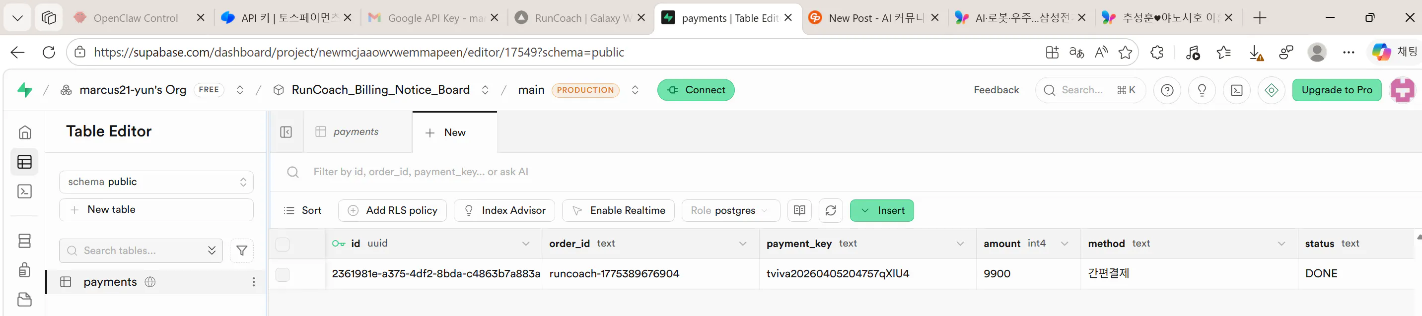 Google Analytics 대시보드의 스크린샷