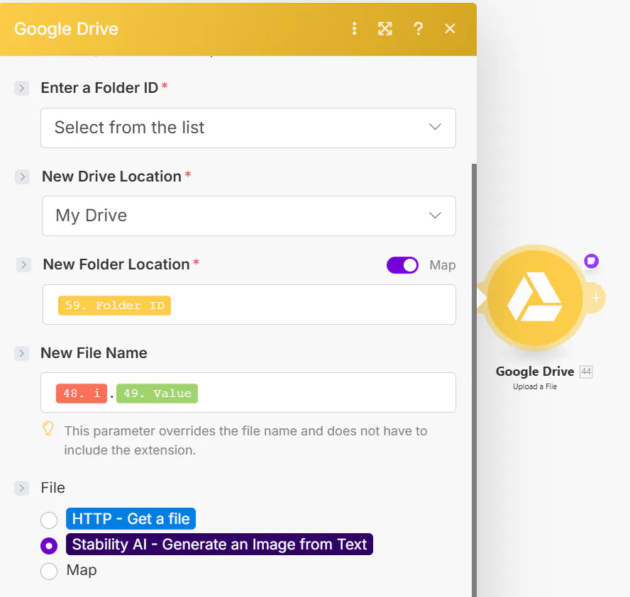 Google 드라이브 앱의 스크린 샷