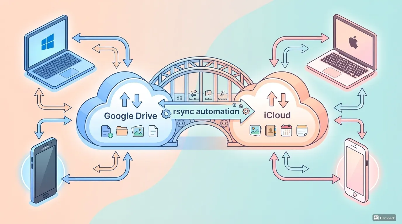 노트북, 태블릿, 휴대폰, 클라우드의 다이어그램