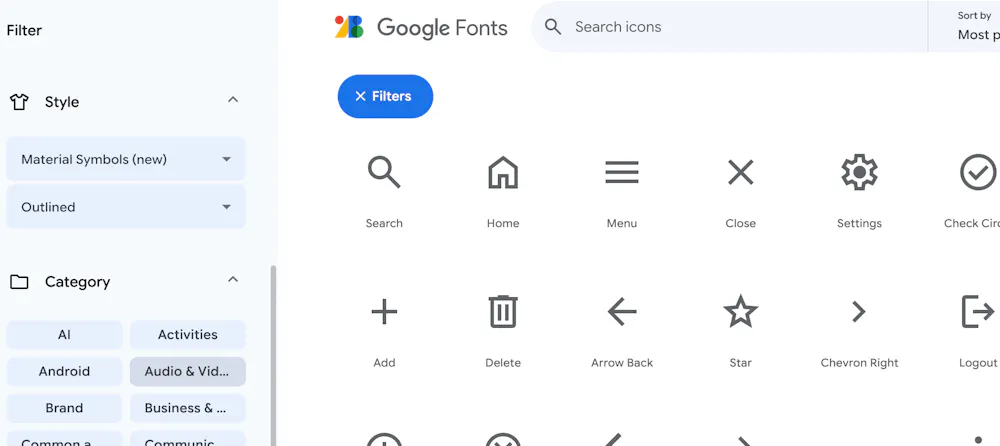 please update material icon to newest version it great look