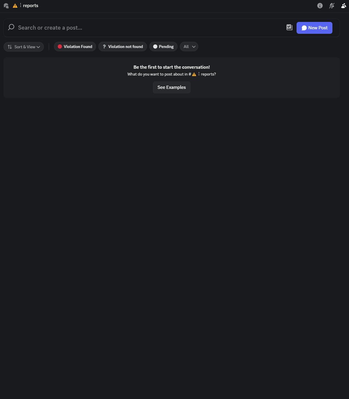 image of the #⚠️ | reports channel