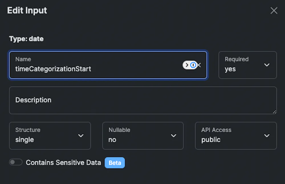 What is the API type "date"? How does it behave?