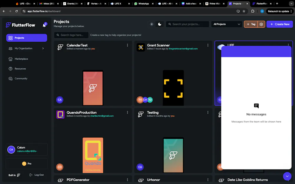 Unable to contact Flutterflow Support