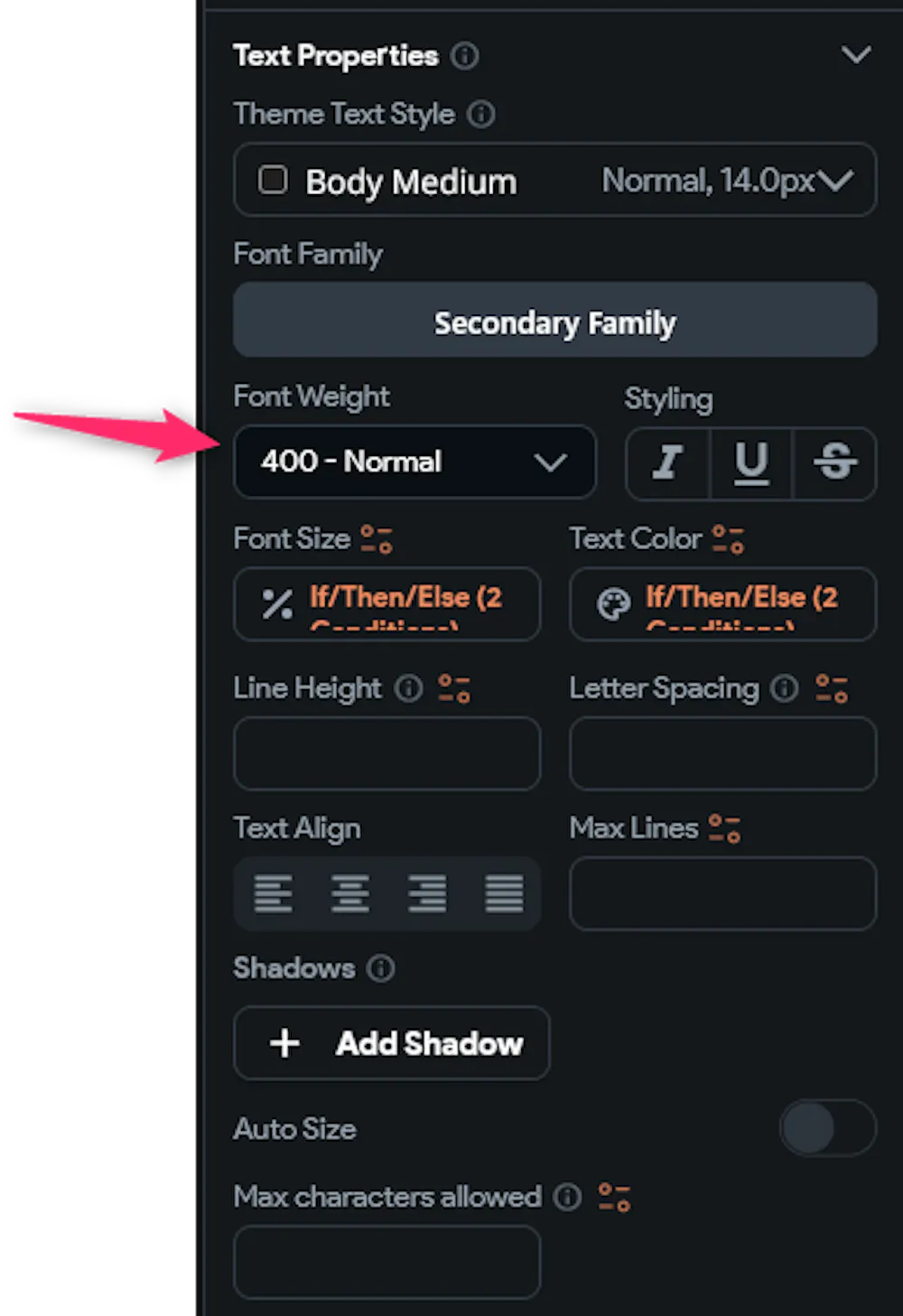 [Suggestion] Text Widget: Set Font Weight from a Variable.