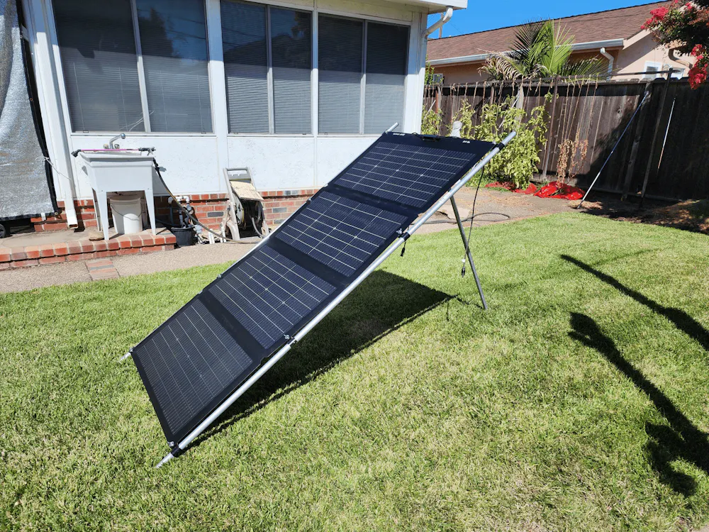 Check out this cool solar panel stand from Jim!...