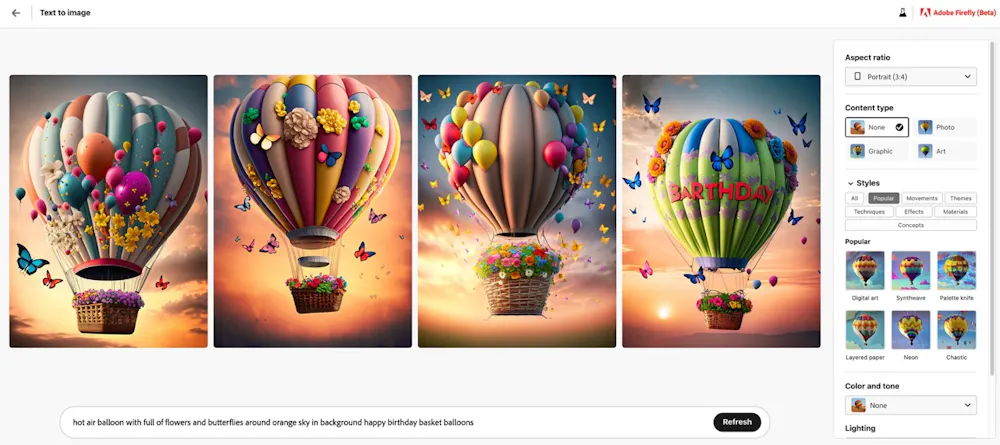 Adobe Firefly vs MS Designer