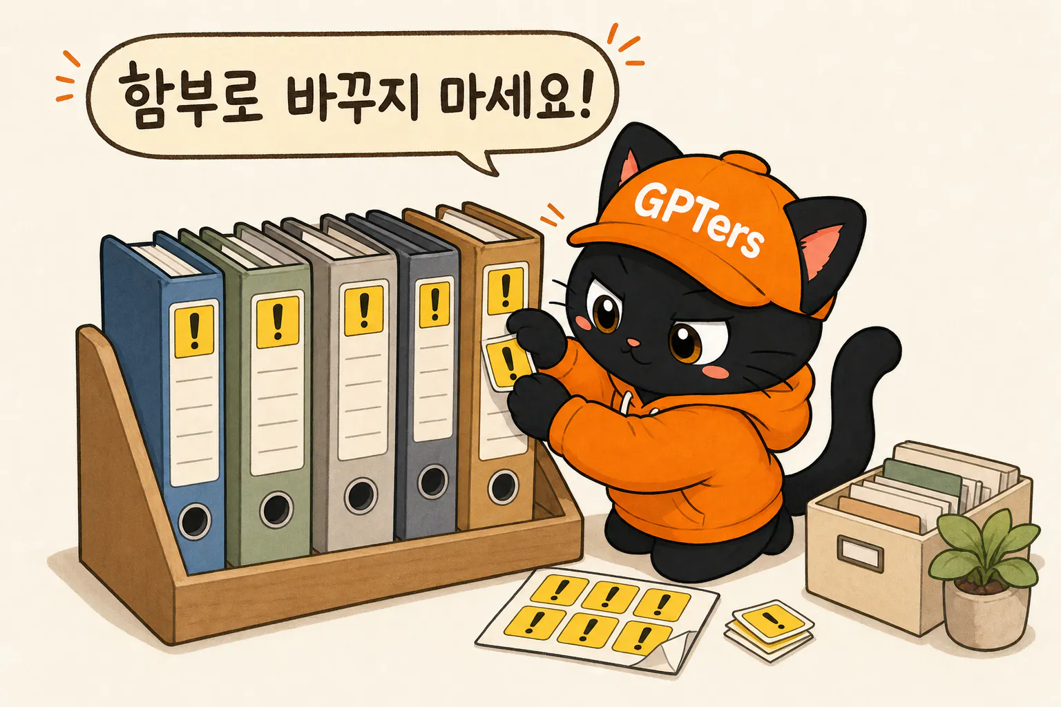 위험한 필드마다 경고 딱지를 붙이는 뽀짝이