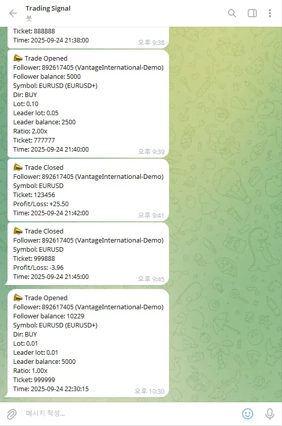 전화기의 WhatsApp 메시지 스크린 샷