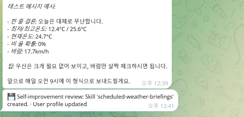 한국어 문자 메시지 스크린샷