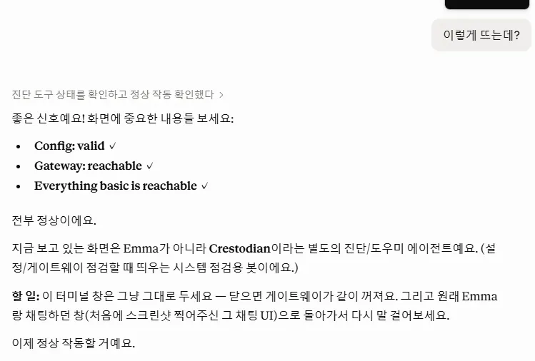 한국어 문자 메시지 스크린샷