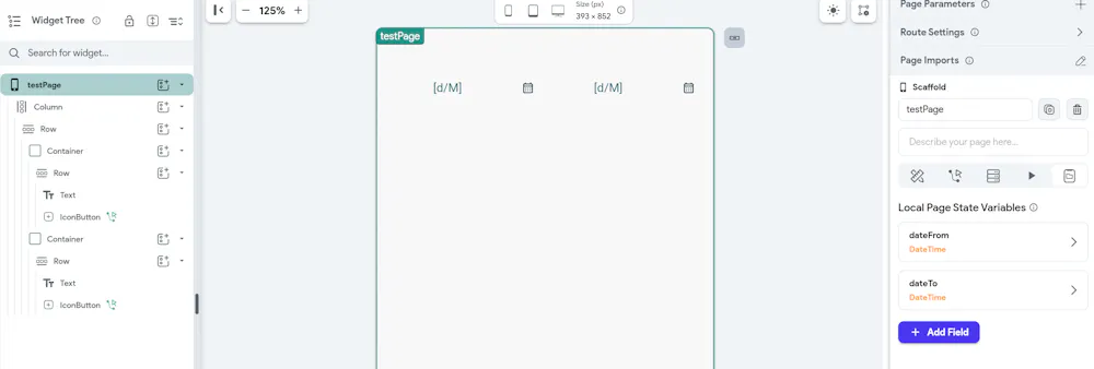 Data Range picker