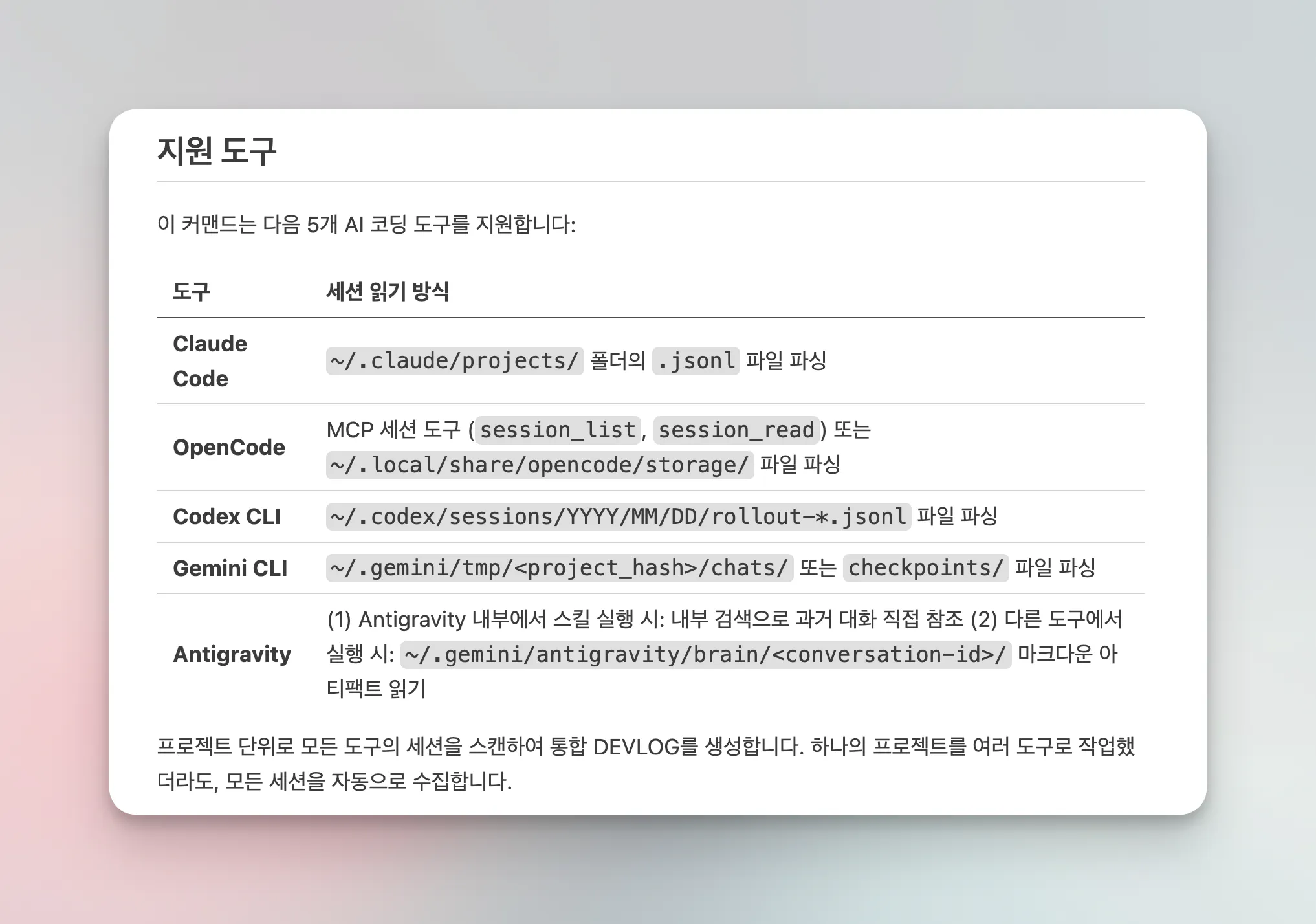 한국어 페이지 스크린샷