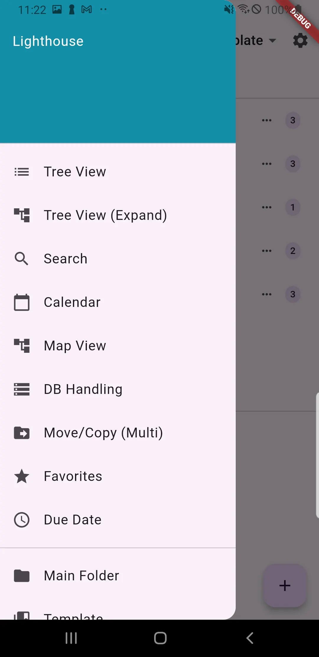 휴대폰의 Lighthouse 앱 스크린샷