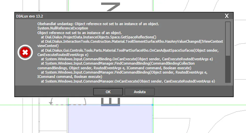 "Object reference not set to an instance of an object"