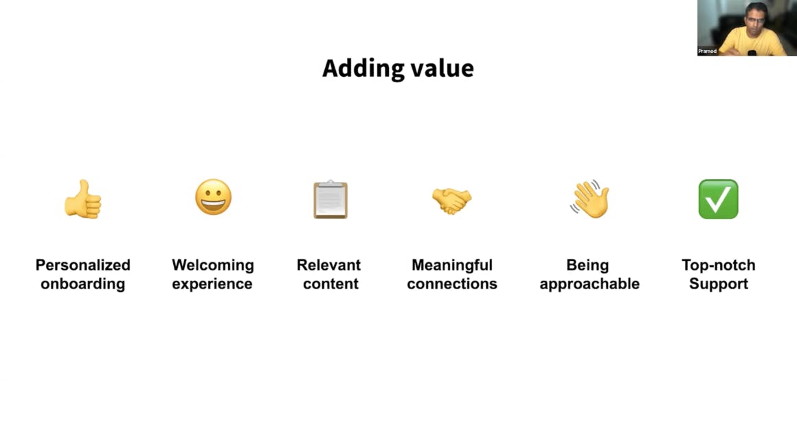 adding value to the members
