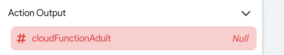 Cloud Function: Action output expects Integer?