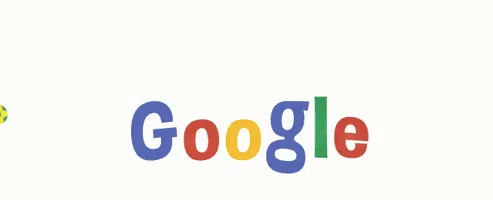 그 앞에 노란 공이있는 Google 로고