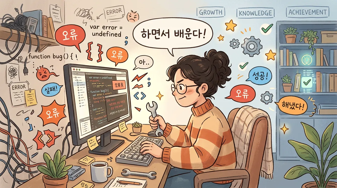 컴퓨터에서 작업하는 여성의 만화 그림