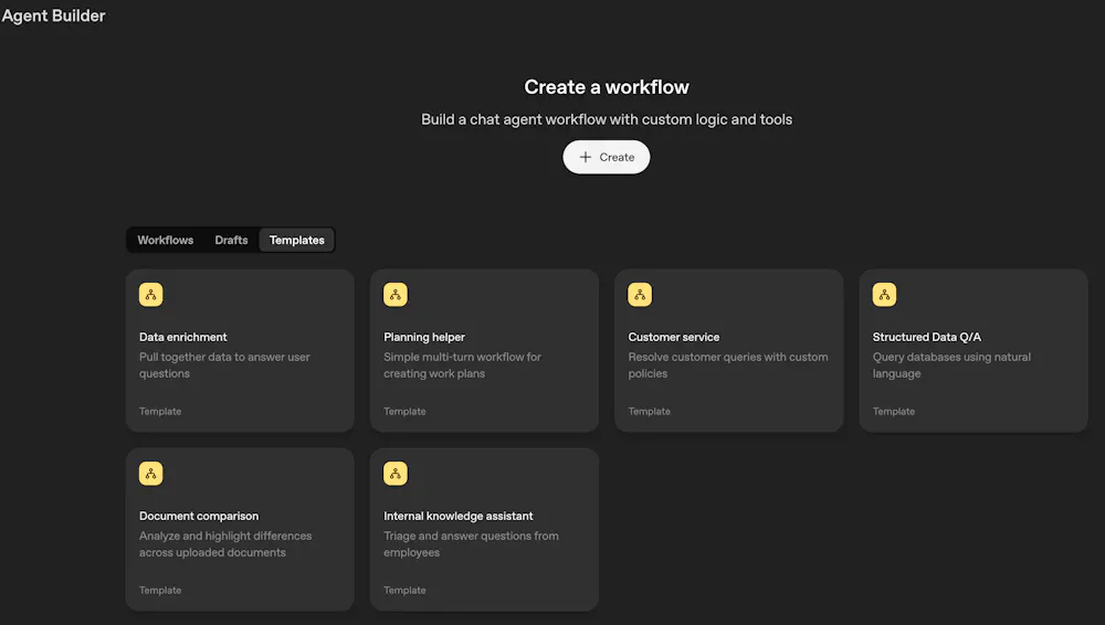 OpenAI Agent Builder 두번째 발 내딛기(Feat. Templates)