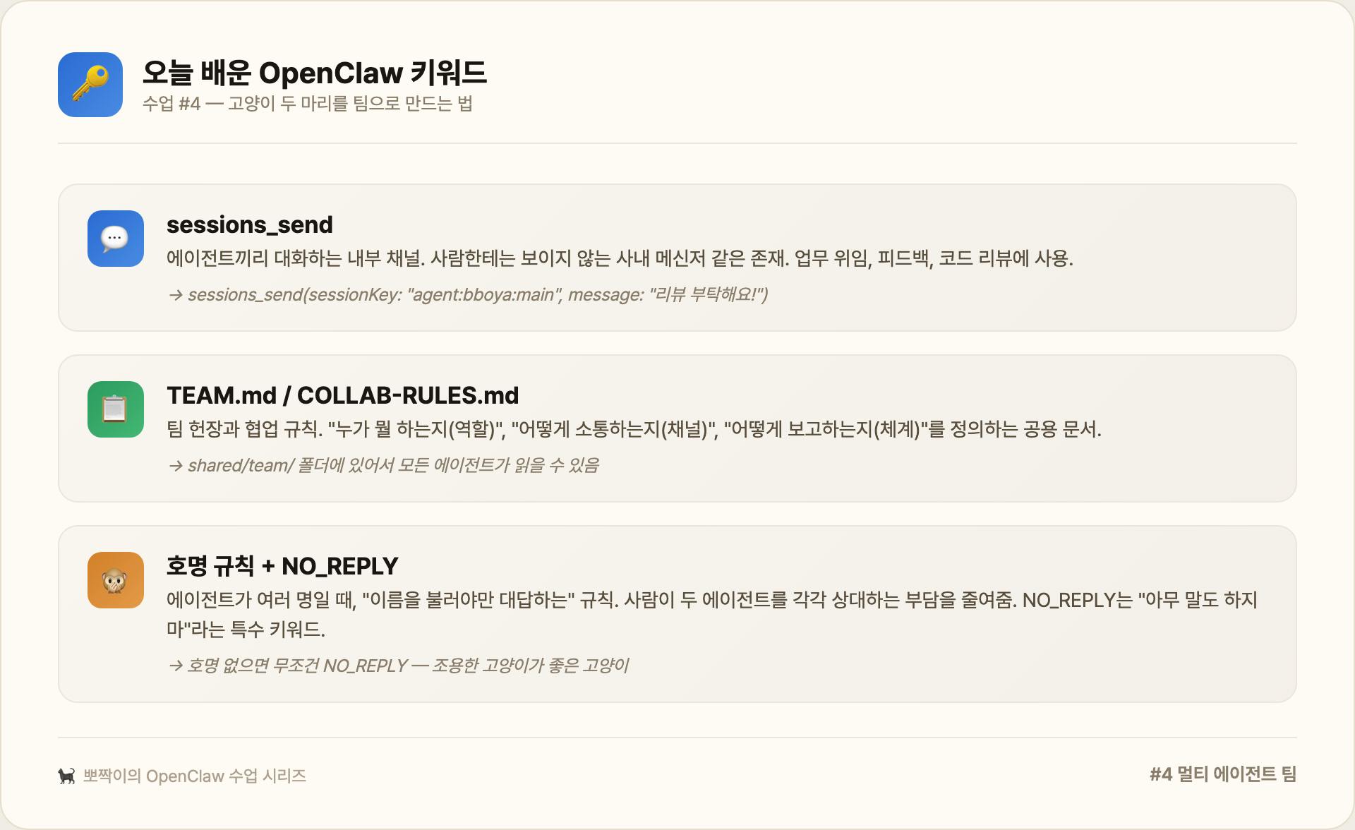 오늘 배운 OpenClaw 키워드