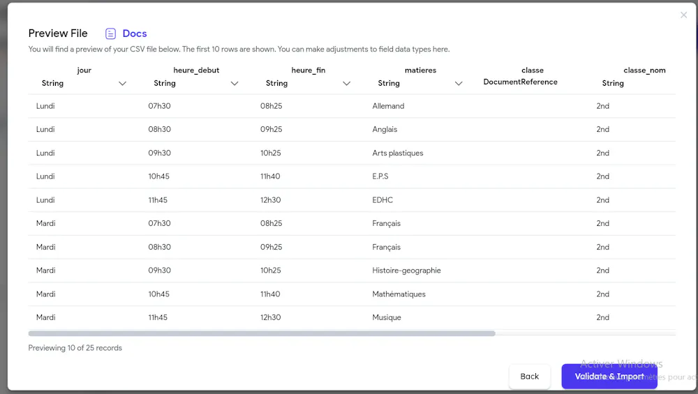 Upload a CSV file