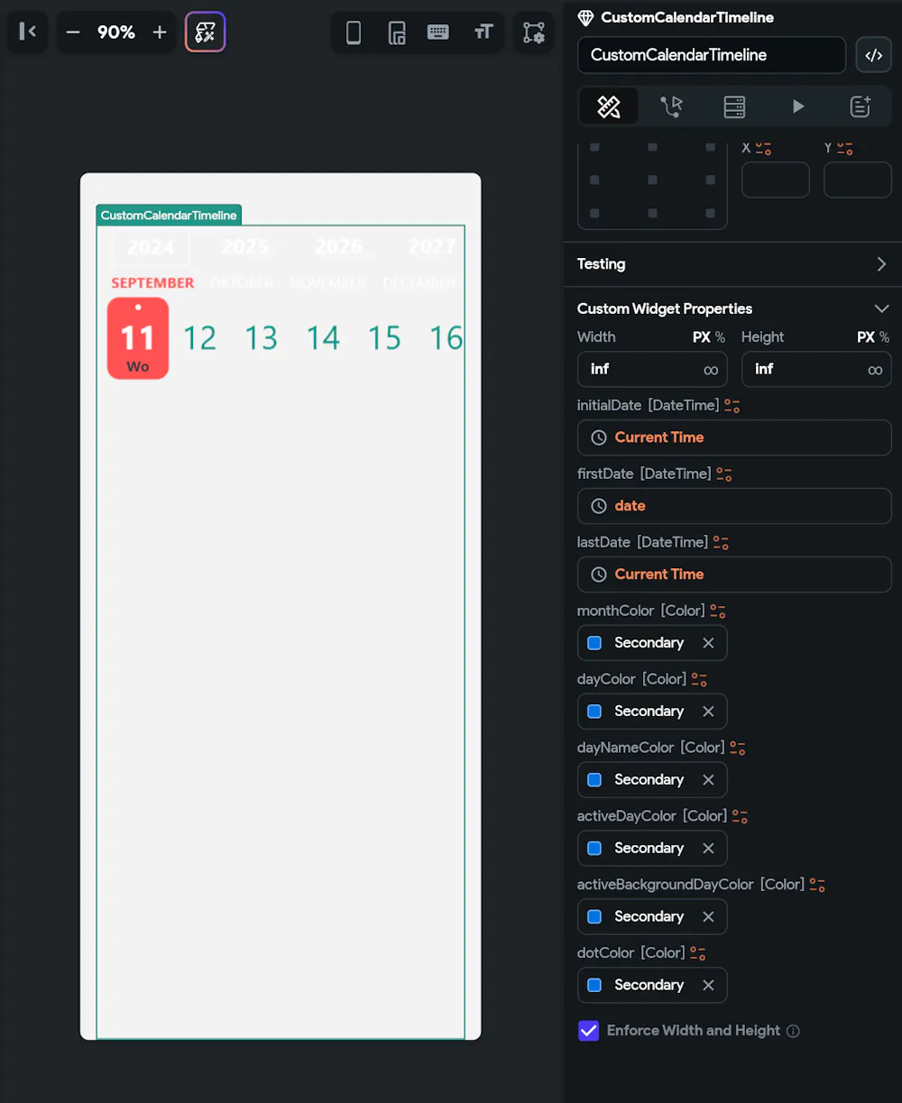Custom widget wont reflect/update changes I do in editor