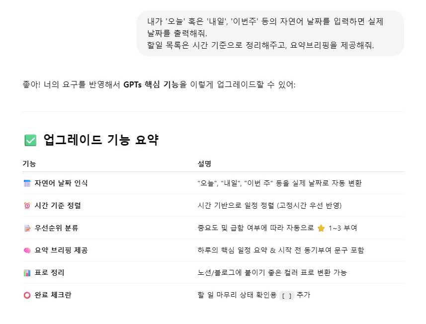 한국어 문자 메시지의 스크린 샷